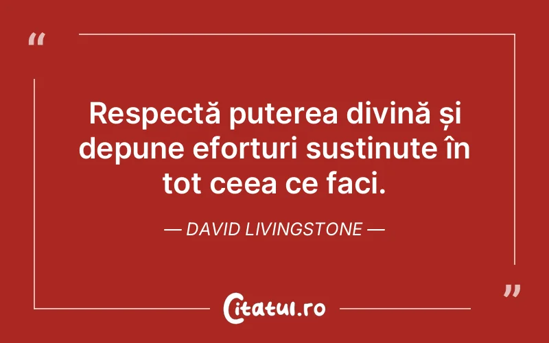 Citat David Livingstone - citate viata