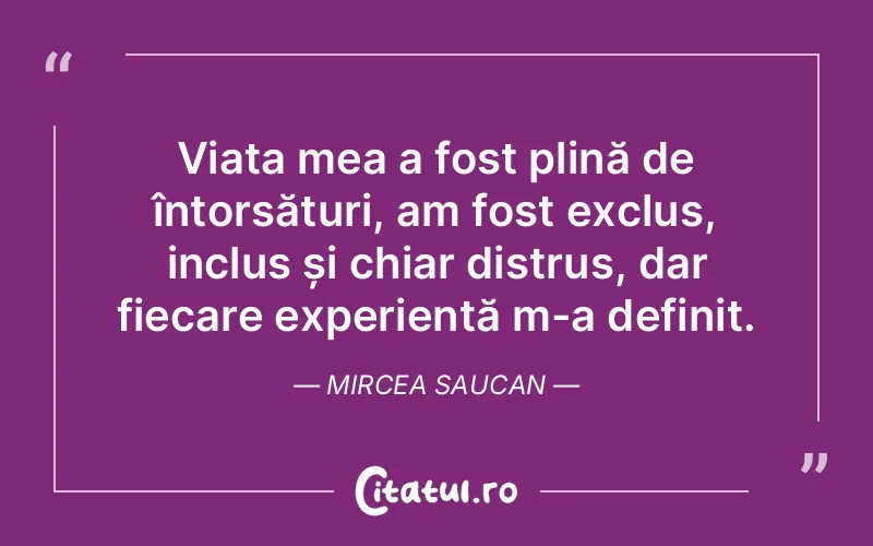 Citat Mircea Saucan - citate viata