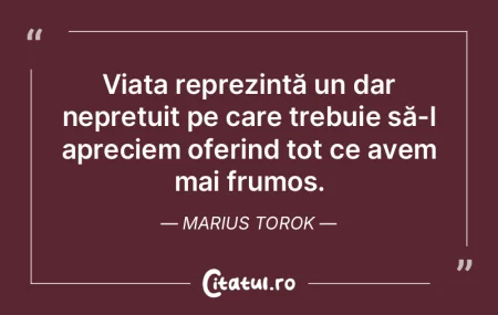 Viața este, în esență, o reflecție ...