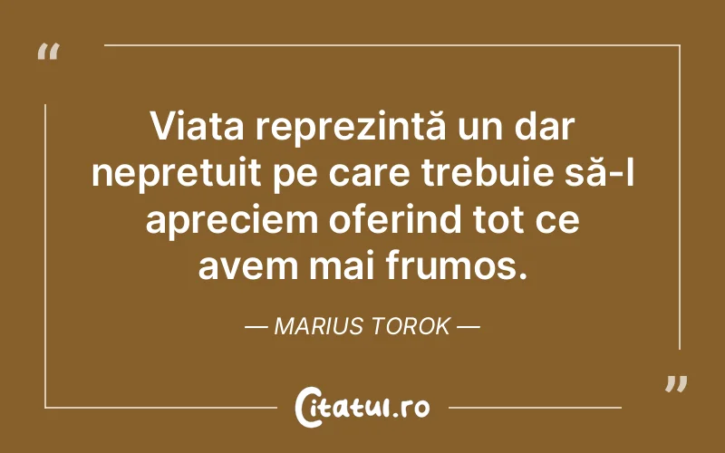 Citat Marius Torok - citate viata