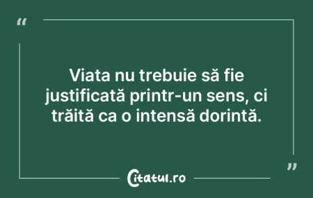 Viața își are prețul în moarte, car...
