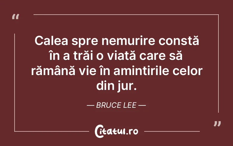 Citat Bruce Lee - citate viata