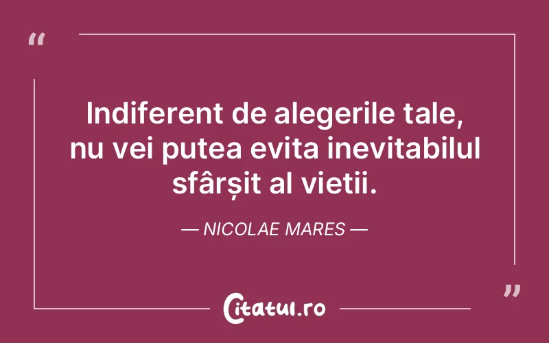 Citat Nicolae Mares - citate viata