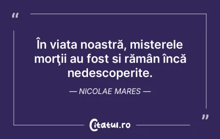 Moartea, nu e decât, un moment de suspe...