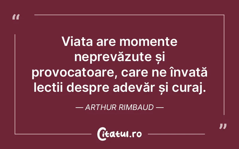 Citat Arthur Rimbaud - citate viata