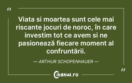 Viața noastră nu depinde doar de alege...
