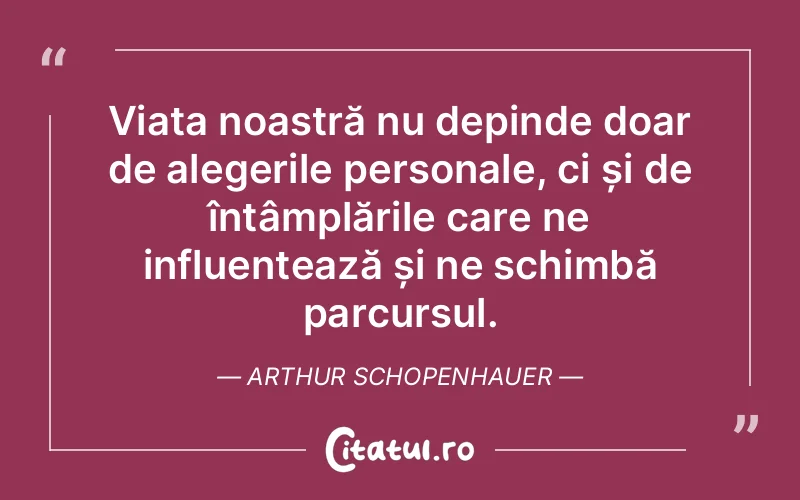 Citat Arthur Schopenhauer - citate viata