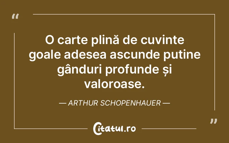 Citat Arthur Schopenhauer - citate viata