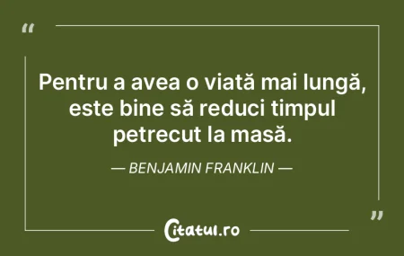 Pentru a avea o viață lungă, concentr...