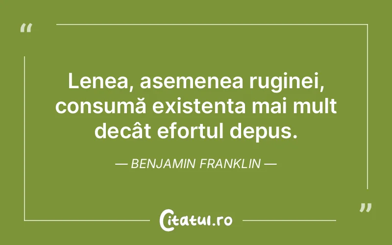 Citat Benjamin Franklin - citate viata