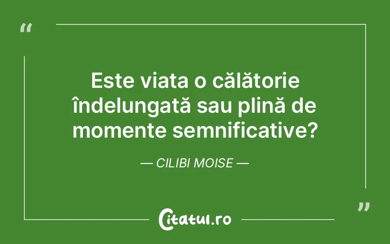 Citat Cilibi Moise - citate viata