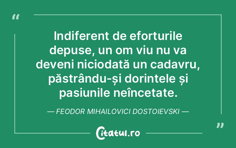 Citat Feodor Mihailovici Dostoievski - citate viata