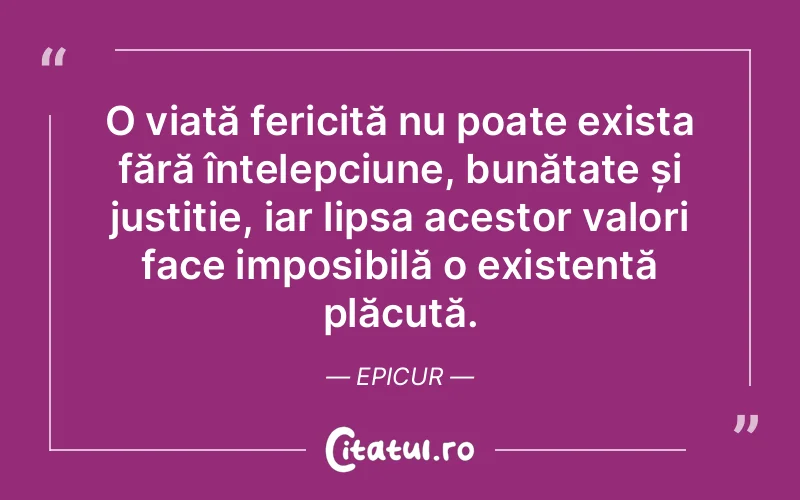 Citat Epicur - citate viata
