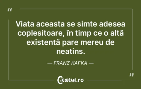 Viața poate fi foarte apăsătoare, dar...
