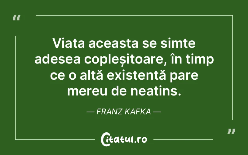 Citat Franz Kafka - citate viata