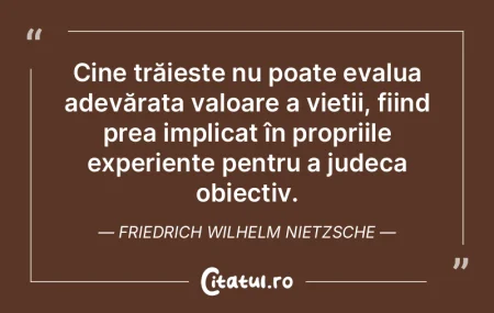 Importanța nu constă în viața etern�...