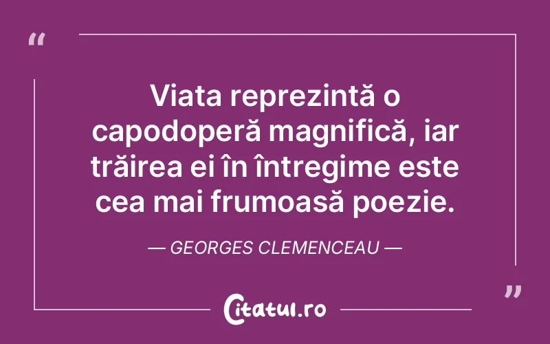 Citat Georges Clemenceau - citate viata