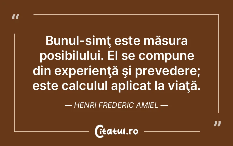 Citat Henri Frederic Amiel - citate viata