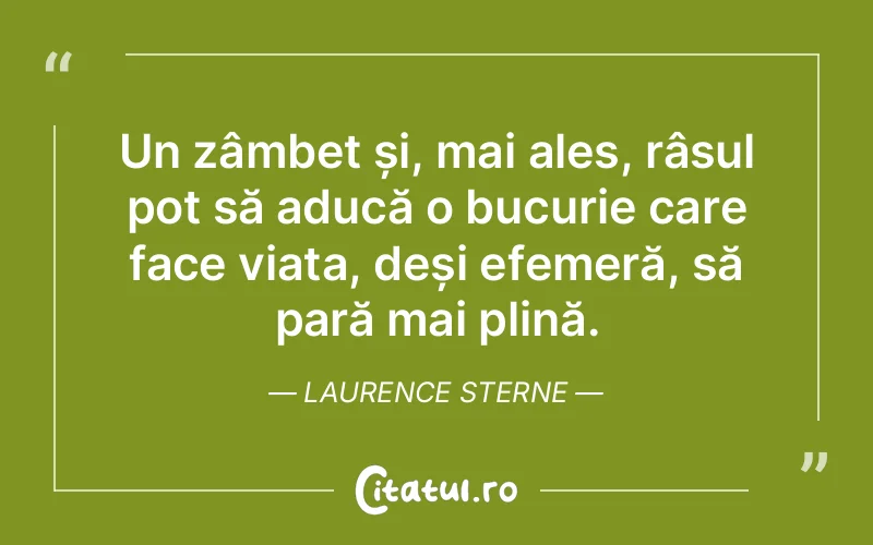 Citat Laurence Sterne - citate viata