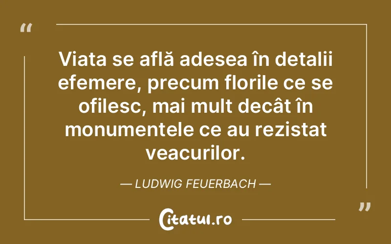 Citat Ludwig Feuerbach - citate viata