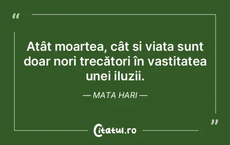 Moartea face parte din echilibrul natura...