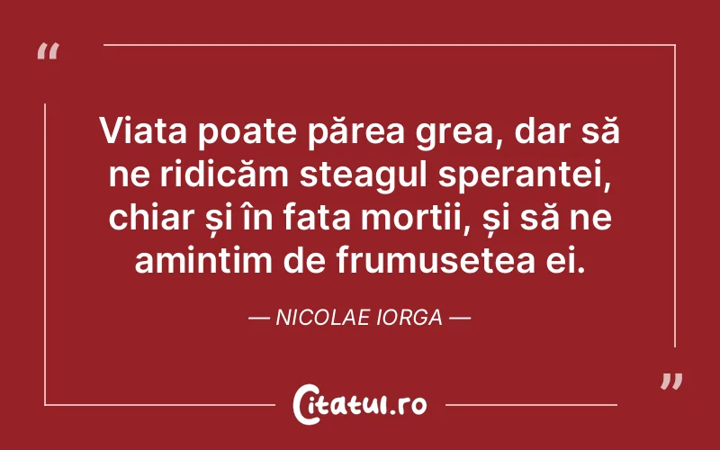 Citat Nicolae Iorga - citate viata