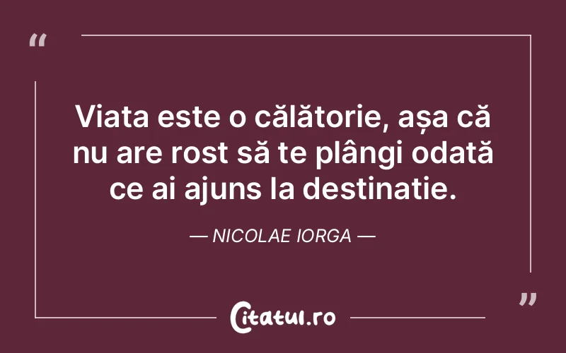 Citat Nicolae Iorga - citate viata