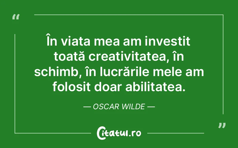 Citat Oscar Wilde - citate viata