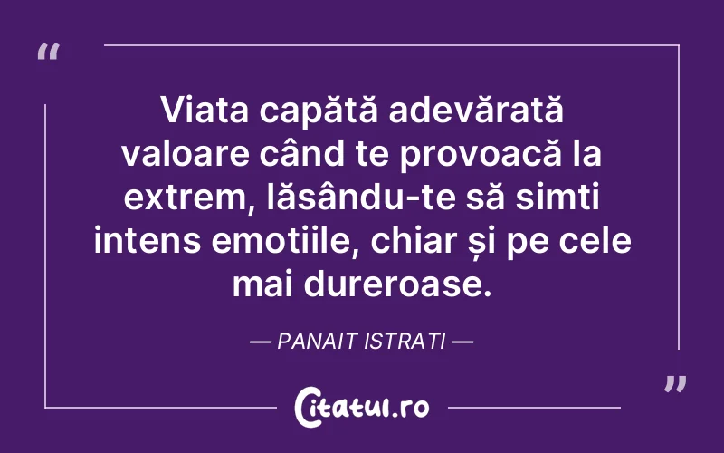 Citat Panait Istrati - citate viata