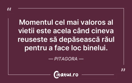 Viața reprezintă o intersecție, iar a...