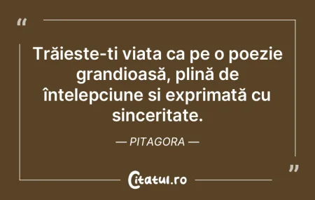 Cheia existenței constă în a îmbătr...