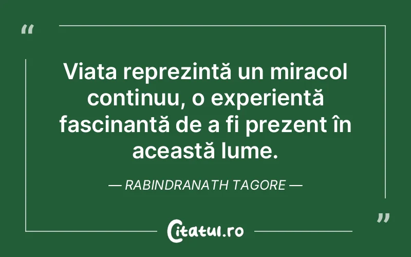 Citat Rabindranath Tagore - citate viata