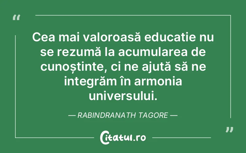 Citat Rabindranath Tagore - citate viata
