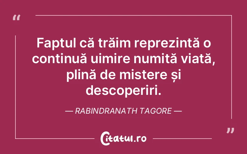 Citat Rabindranath Tagore - citate viata