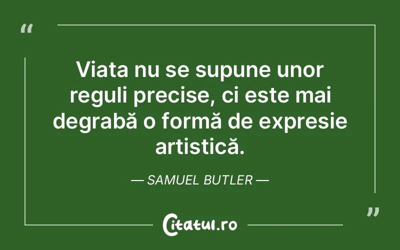 Citat Samuel Butler - citate viata
