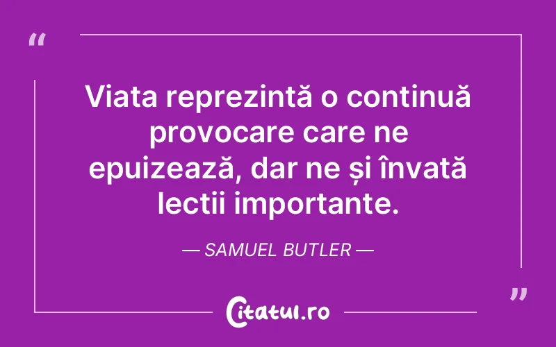 Citat Samuel Butler - citate viata