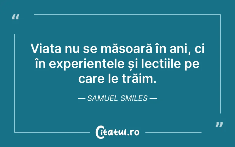 Citat Samuel Smiles - citate viata