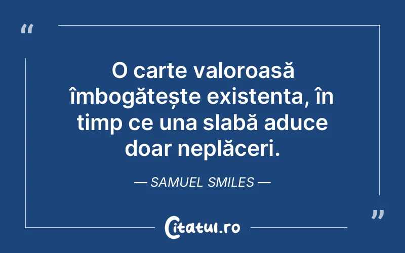 Citat Samuel Smiles - citate viata
