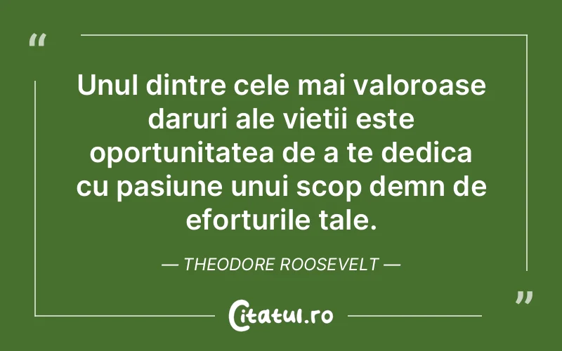 Citat Theodore Roosevelt - citate viata