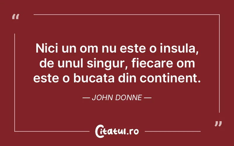 Citat John Donne - citate viata
