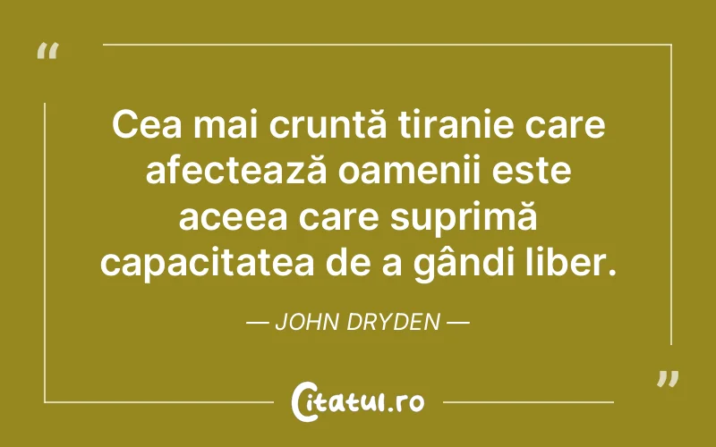 Citat John Dryden - citate viata