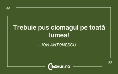 S-a spus că marile evenimente ale lumii...