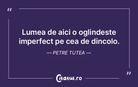 Avem obligatia de a trai in armonie cu t...