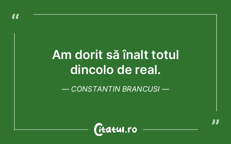 Citat Constantin Brancusi - citate viata