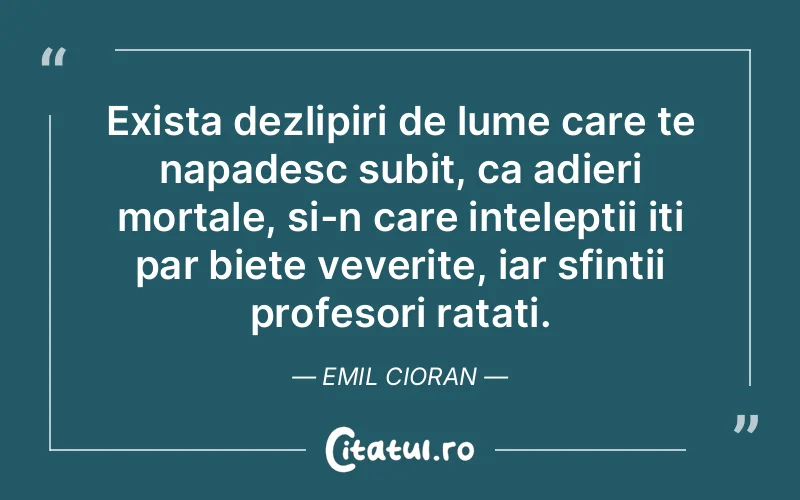 Citat Emil Cioran - citate viata