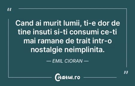 Lumea nu-i decât un nicăieri universal... Lumea nu-i decât un nicăieri universal...