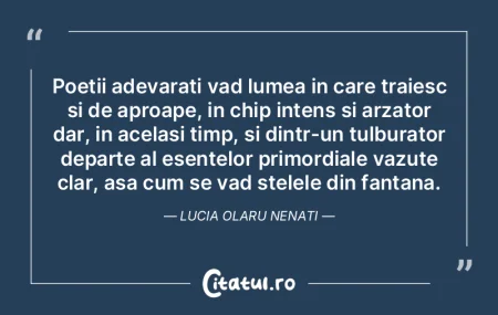 Sunt încrezător ca această lume va su...