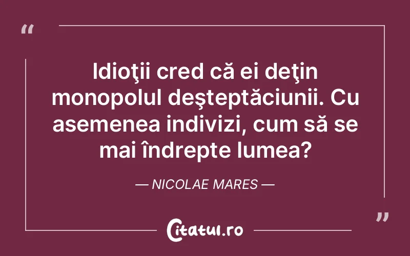 Citat Nicolae Mares - citate viata