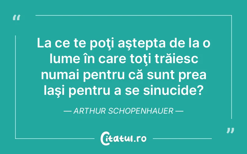 Citat Arthur Schopenhauer - citate viata