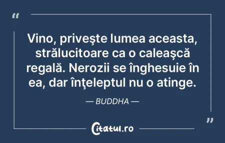Am fost născut în lume ca rege al adev...
